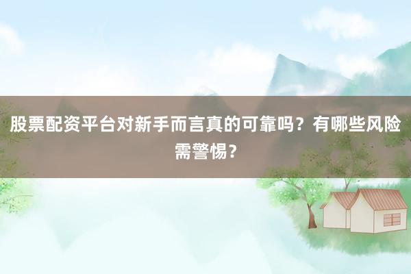 股票配资平台对新手而言真的可靠吗？有哪些风险需警惕？